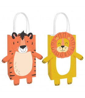 Jungle Party 'Get Wild' Create Your Own Kraft Paper Favor Bags (8ct)