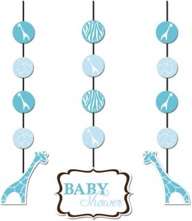 Wild Safari Boy Hanging Decoration (3ct)