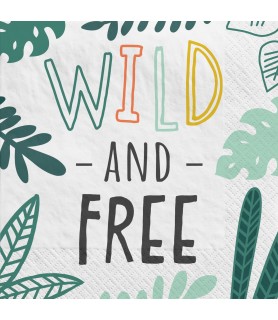Jungle Party 'Get Wild' Small Napkins (16ct)