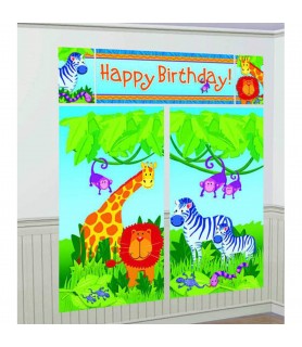 Jungle Animals Giant Scene Setter (5pc)