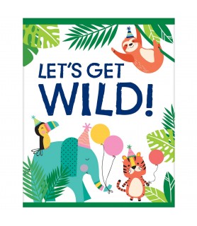 Jungle Birthday Invitation Postcards W/ Envelopes (8ct)