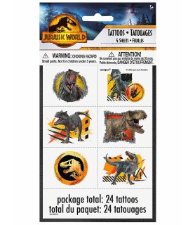 Jurassic World 'Dominion' Temporary Tattoos (4 sheets)
