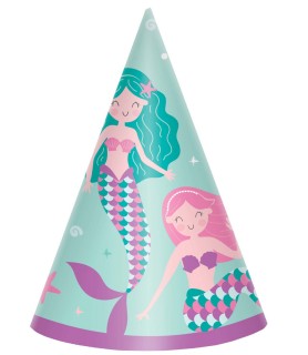 Mermaid Birthday Cone Hats (8ct)