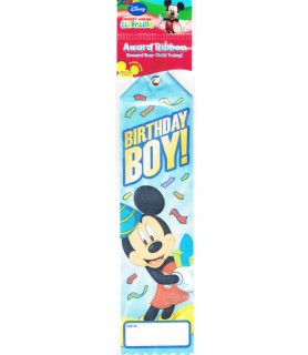 Mickey Mouse 'Birthday Boy' Award Ribbon (1ct)