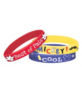 Mickey Mouse 'On the Go' Rubber Bracelets / Favors (6ct)