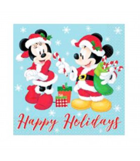 Mickey Mouse 'Candy Cane Christmas' Lunch Napkins (18ct)