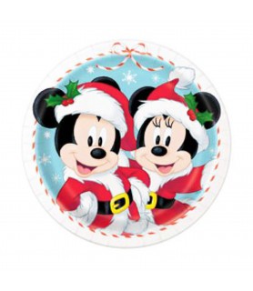 Mickey Mouse 'Candy Cane Christmas' Large Paper Plates (8ct)