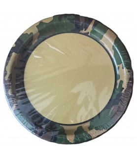 Military Camo Large Paper Plates (8ct)