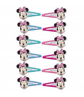 Minnie Mouse 'Happy Helpers' Glitter Hair Clips / Favors (12ct)