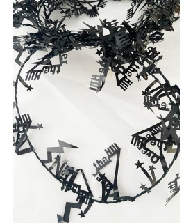 Over The Hill Black Metallic Garland (9ft)