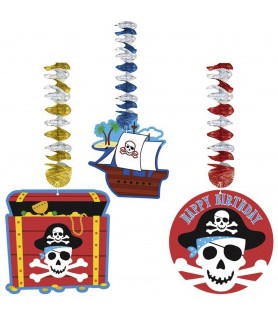 Pirate Party Dangling Cutout Decorations (3pc)