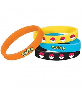 Pokemon 'Pikachu and Friends' Rubber Bracelets (4ct)