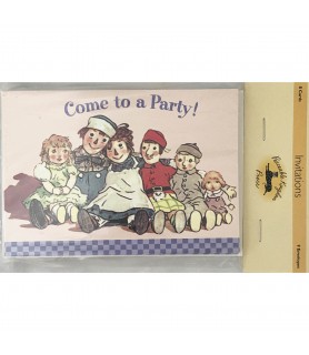 Raggedy Ann and Andy And Friends Vintage Invitations w/ Envelopes (8ct)