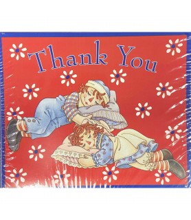 Raggedy Ann and Andy Vintage 2000 Thank You Cards w/ Envelopes (8ct)