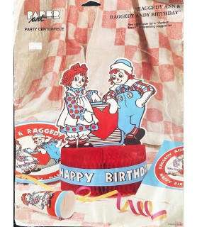 Raggedy Ann and Andy Vintage 1988 'Happy Birthday' Centerpiece (1ct)