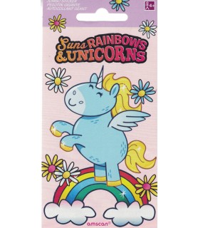 Jumbo Unicorn And Rainbows Sticker (1ct)