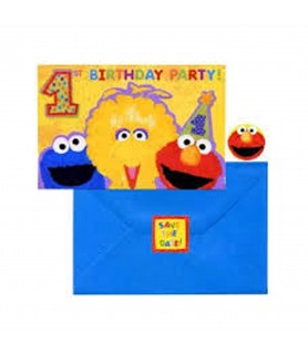 Sesame Street 1st Birthday Invitations w/ Envelopes (20ct)