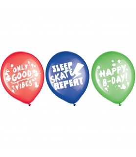 Skater Party Latex Balloons (6ct)