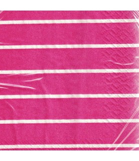 Hot Pink Thin Stripe Small Napkins (16ct)