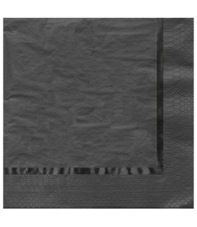 Black Glitz Foil Stamped Lunch  Napkins (16ct)
