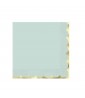 Scalloped Gold & Light Blue Lunch Napkins (16ct)