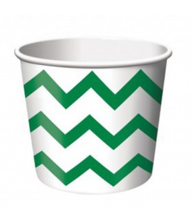 Chevron Green 9oz Treat / Favor Cups (6ct)