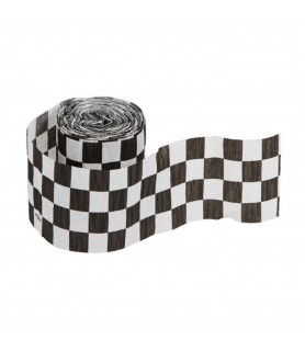 Checkered Flag Crepe Paper Streamer (30ft)