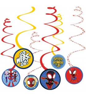 Spidey & His Amazing Friends Spiral Decorations (12pc)