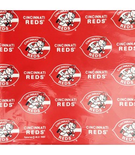 MLB Cincinnati Reds Vintage 1989 Folded Gift Wrap Paper (4 sheets)