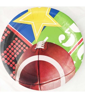 Football 'Star Of The Game' Large Paper Plates (8ct)