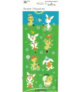 Sweet Fuzzy Animals Stickers (2 sheets)
