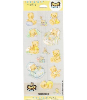 Teddy Bear 'Sleepy Time' Stickers (2 sheets)