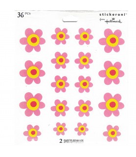 Pink Flowers Stickers (2 sheet)