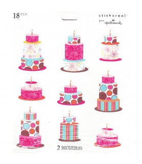 Birthday Cake Stickers (2 sheets)