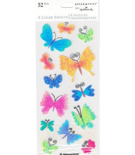 Clear Butterfly Stickers (4 sheets)