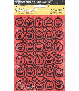 Halloween Pumpkin Face Stickers (2 sheets)