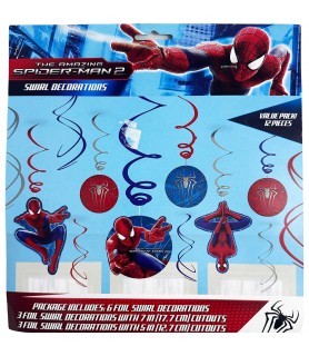 Amazing Spider-Man 2 Hanging Swirl Decorations (12pc)