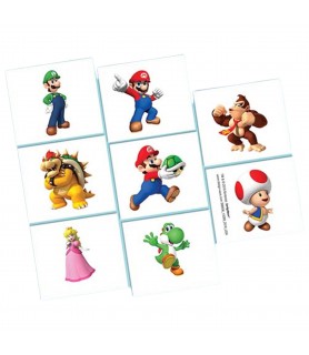 Super Mario Temporary Tattoos (1 sheet)