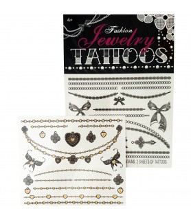 Jewelry 'Gold'  Temporary Tattoos (2 sheets)