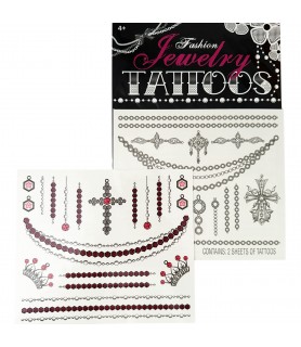 Jewelry 'Red' Temporary Tattoos (2 sheets)
