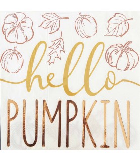 Thanksgiving 'Hello Pumpkin' Small Napkins (16ct)
