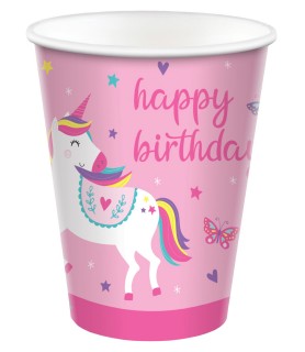 Unicorn Birthday 9 oz Paper Cups (8ct)