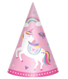 Unicorn Birthday Cone Hats (8ct)