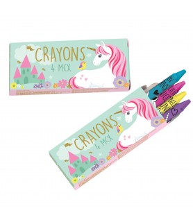 Magical Unicorn 4-Pack Mini Crayons / Favors (12ct)