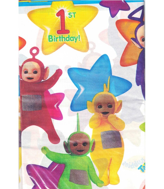 Teletubbies Vintage 1999 1st Birthday Paper Tablecover (1ct)