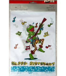 Muppets Vintage 1988 Kermit The Frog Plastic Favor Bags (8ct)