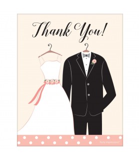 Wedding Attire Thank You Postcards W/ Envelopes (8ct)