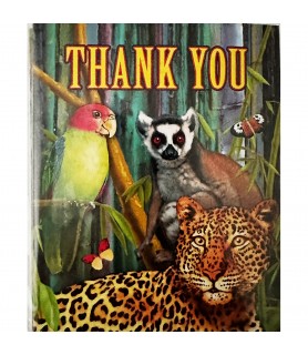 Jungle Animals 'Wild Animals' Thank You Notes w/ Envelopes (8ct)