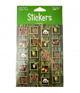 Jungle Animals 'Wild Animals' Stickers (4sheets)