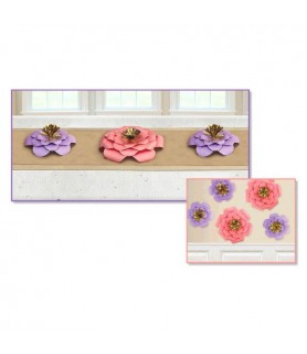 Pretty Pastels Paper Flower Decorations (5ct)